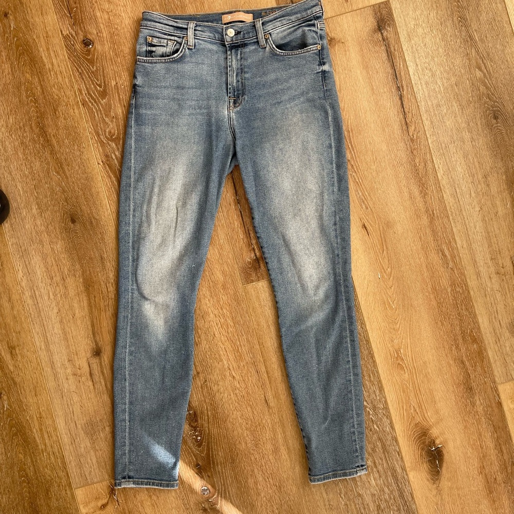 7 for all mankind luxe vintage high waist ankle skinny